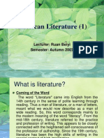 American Literature (1) : Lecturer: Ruan Beiyi Semester: Autumn 2007