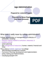 College Administration Presentation