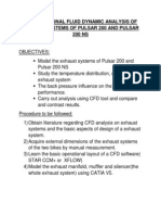 Computational Fluid Dynamic Analysis of Exhaust Systems of Pulsar 200 and Pulsar 200 Ns