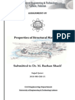 Properties of Structural Materials: Assignment-Iv