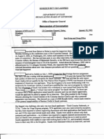 Memo of State Department IG Interview of Consular Officer Who Issued 11 Visas To 9/11 Hijackers