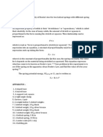 Physics Report HOOKE'S LAW