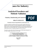 FDA Guidance For Industry Analytical Procedures and Methods Validation