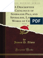 A Descriptive Catalogue of Sinhalese Pali and Sinhalese Literary v1 1000691126