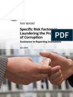 Specific Risk Factors in The Laundering of Proceeds of Corruption - Assistance To Reporting Institutions