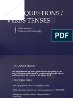 Tags Questions / Verbs Tenses: Carlos Jaramillo - Producción de Multimedia