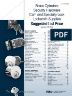 Ilco Brass Cylinder List Price Book 2014