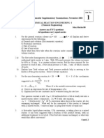 NR-320802 Chemical Reaction Engineering-I