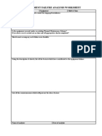 Breakdown Failure Analysis Sheet