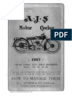 Ajs 1927 AJS Instruction Manual H3 H4 H5