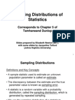 Sampling Distributions of Statistics: Corresponds To Chapter 5 of Tamhaneand Dunlop