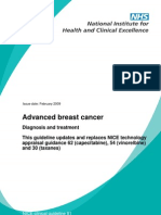 Advanced Breast Cancer Diagnosis and Treatment (NICE Guideline)