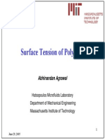 Surface Tension of Polymers: Abhinandan Agrawal