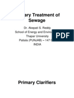 Sewage Treatment: Primary Treatment