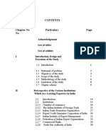 Acknowledgement List of Tables List of Exhibits I Introduction, Design and Execution of The Study