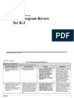 KDE K-3 Program Review 3-13