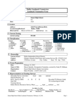 Sunset High School Landmark Nomination Form 