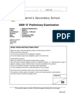 ST Gabriels Prelim 2009 Am p1 W Solutions