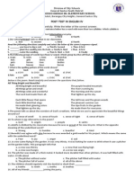 Post Test in English Iv: Francisco Oringo Sr. Elementary School