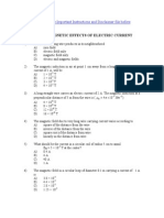 Magnetic Effects of Electric Current