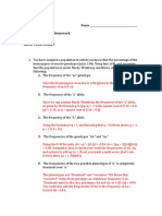 Hardy-Weinberg Genetics Take-Home ANSWERS