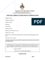 The University of The West Indies: Humn 3099 Caribbean Studies Project Submission Form