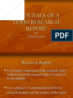 Essentials of A Good Research Report