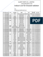 Glory Parts Brazed Radiator Catalogue