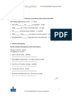 Pre-Intermediate Progress Test 1