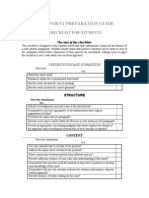 Assignment Preparation Guide: Checklist For Students