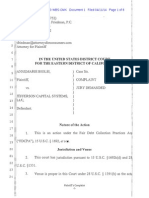 Biolsi V Jefferson Capital Systems LLC FDCPA Complaint Debt Collection