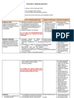 Project Design Matrix