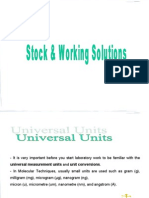 Stock & Working Solutions