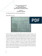 Advanced Operations Research Prof. G. Srinivasan Dept of Management Studies Indian Institute of Technology, Madras Lecture-8 Primal Dual Algorithm