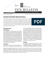 Practice Bulletin: Fetal Growth Restriction