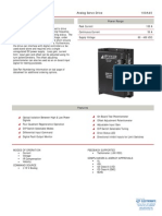 Analog Servo Drive: Description Power Range