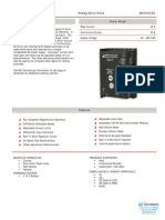 Analog Servo Drive: Description Power Range