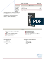 Analog Servo Drive: Description Power Range