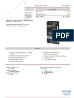 Analog Servo Drive: Description Power Range