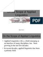 On The Scope of Applied Linguistics