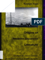 Origins of Modern Japanese Literature