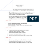 Solutions To Chapter 10 Project Analysis: Est Time: 01-05