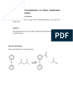 Synthesis of Ferrocenylenones Via Claisen Condensation Under Ultrasonication