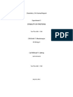 Formal Report: Stability of Proteins