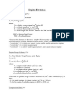 Engine Formulas: Cylinder Swept Volume (V