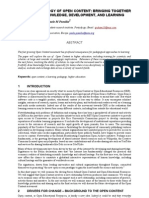 THE NEW PEDAGOGY OF OPEN CONTENT: BRINGING TOGETHER PRODUCTION, KNOWLEDGE, DEVELOPMENT, AND LEARNING - Graham Attwell and Paolo M Pumilia