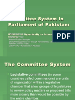 Committee System in Parliament of Pakistan