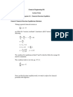 Chemical Engineering 301 Lecture Notes Chapters 13. Chemical-Reaction Equilibria