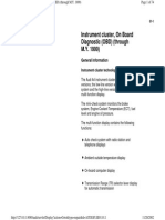 01-1 Instrument Cluster, On Board Diagnostic Through M.Y. 1999