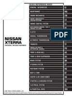 2001 Nissan Exterra Service Manual TOC